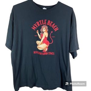 Myrtle Beach she devil red hot black graphic t shirt